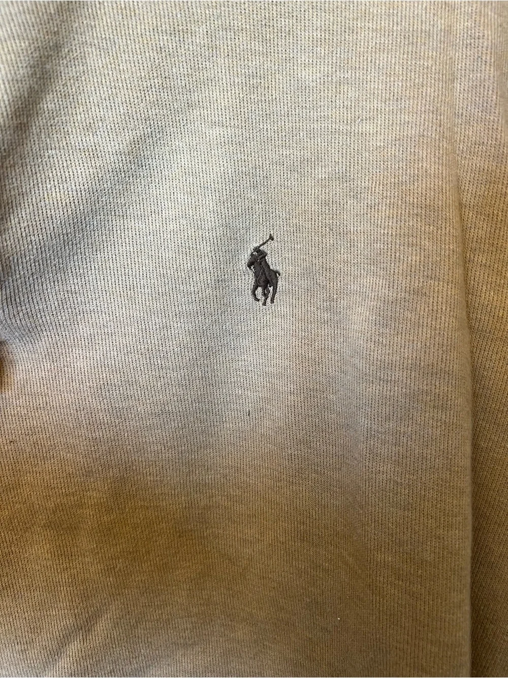 Polo by Ralph Lauren Men's Khaki Quarter-Zip Estate Rib
